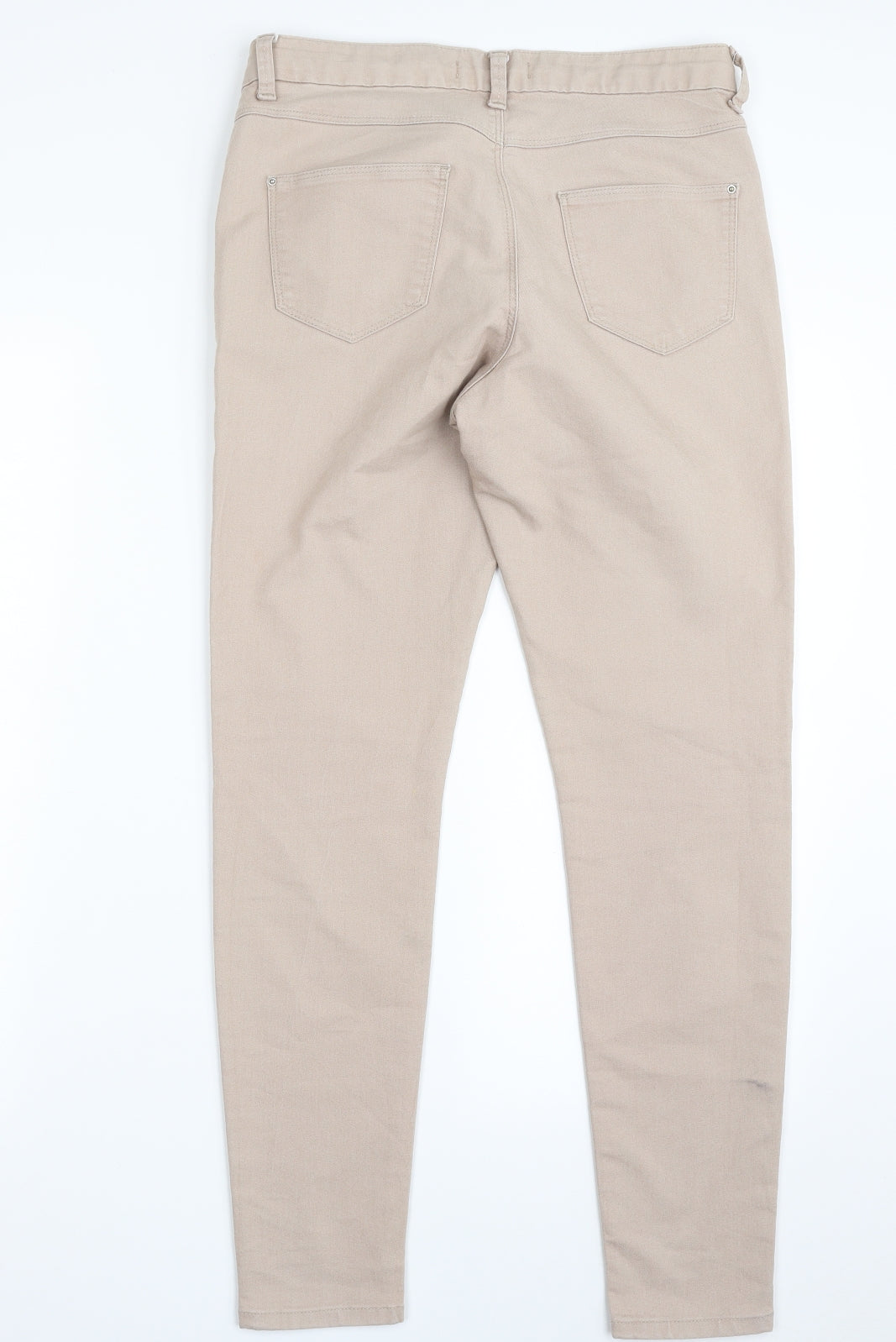 Marks and Spencer Womens Beige  Cotton Jegging Jeans Size 10 L28 in Slim Zip
