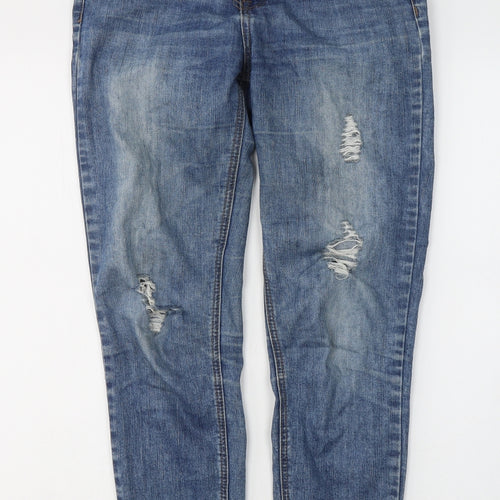 Pull&Bear Womens Black  Cotton Skinny Jeans Size 8 L27 in Regular Button