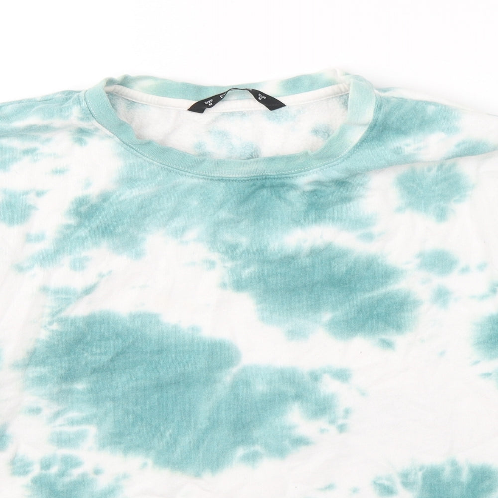 Dunnes Stores Womens White Colourblock Cotton Pullover Sweatshirt Size M  Pullover