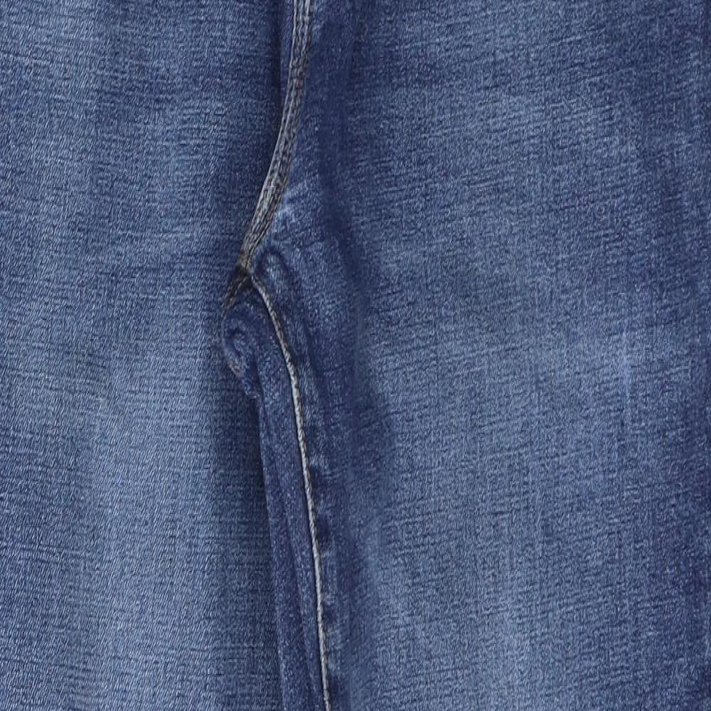 NEXT Mens Blue  Cotton Straight Jeans Size 34 L29 in Slim Button