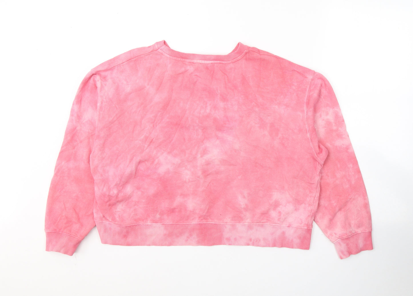 New Look Womens Pink  Cotton Pullover Sweatshirt Size M  Pullover