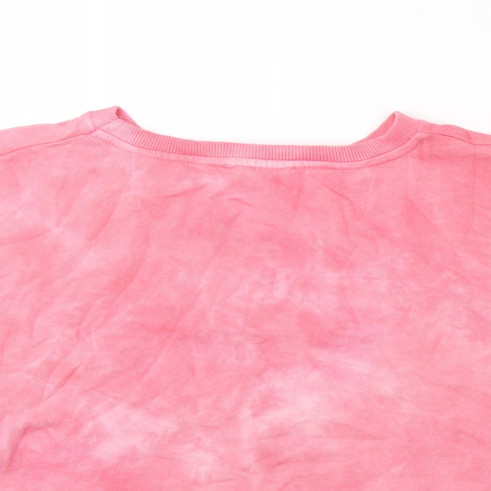 New Look Womens Pink  Cotton Pullover Sweatshirt Size M  Pullover