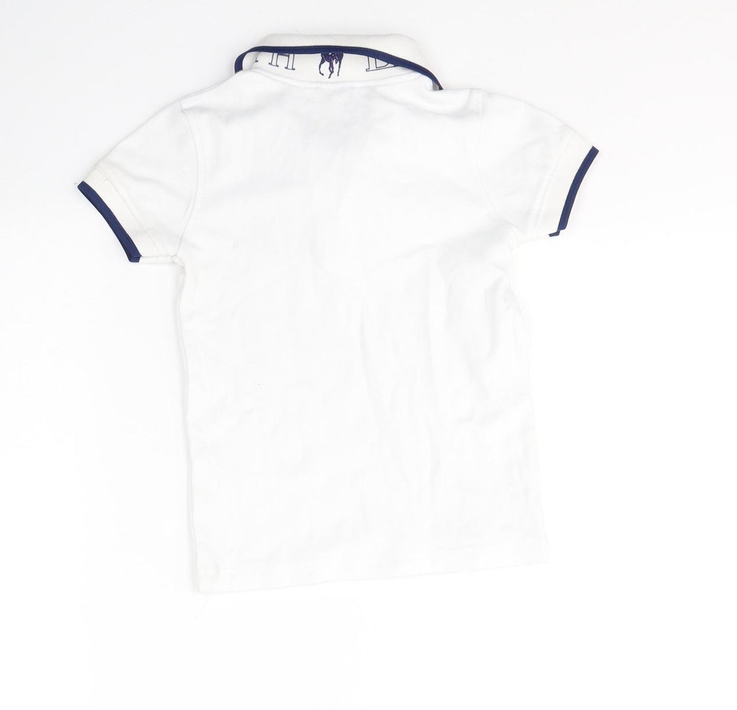 Polo Ralph Lauren Boys White  Cotton Pullover Polo Size 4 Years Collared Pullover