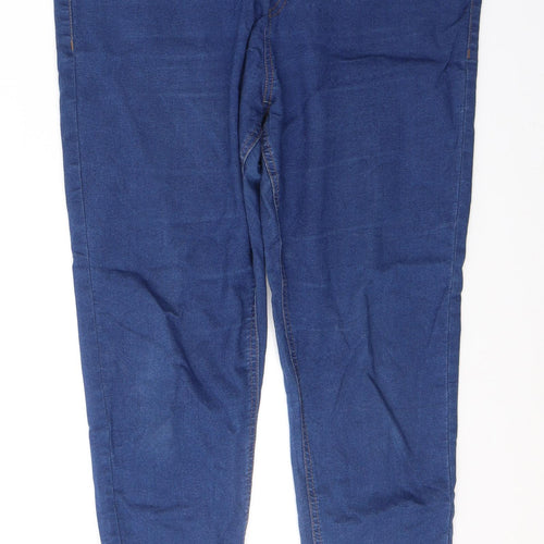 Marks and Spencer Womens Blue  Cotton Jegging Jeans Size 14 L26 in Regular