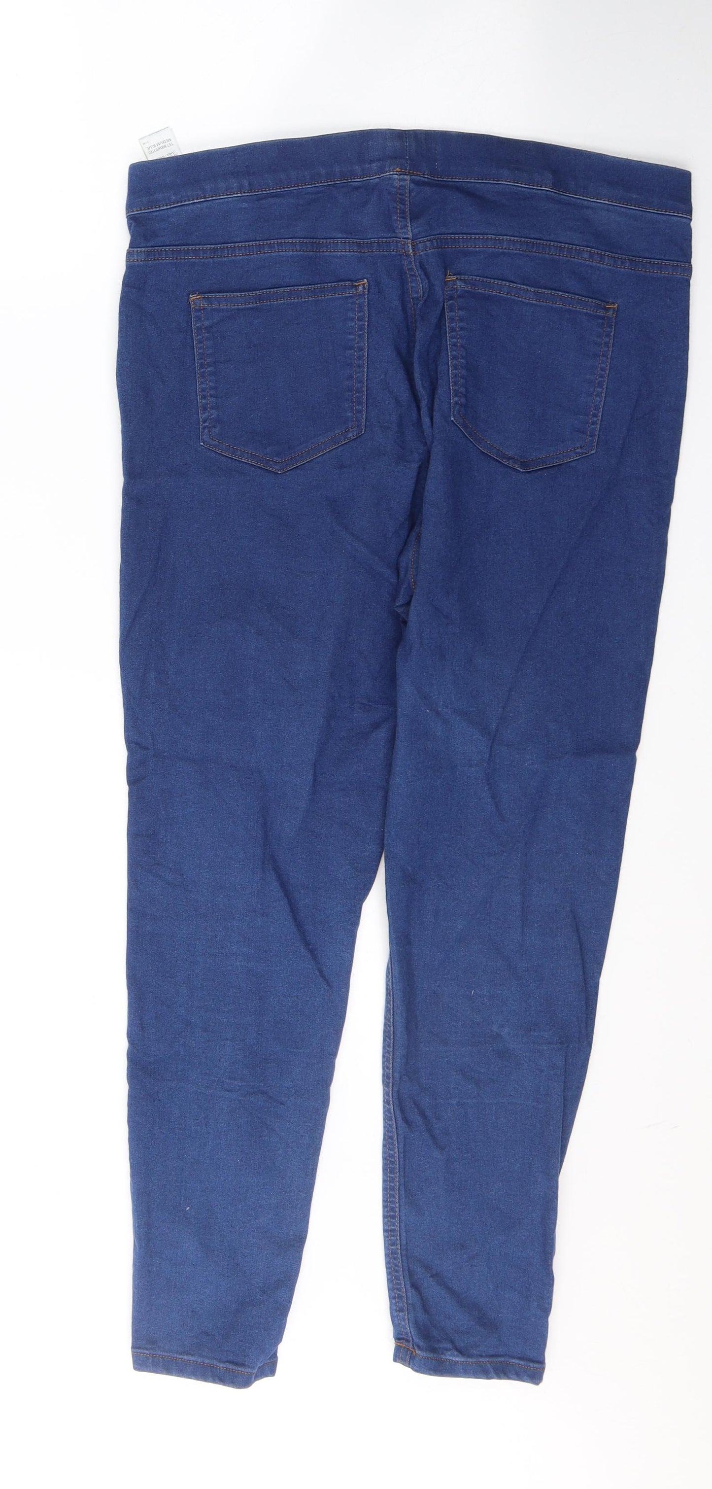 Marks and Spencer Womens Blue  Cotton Jegging Jeans Size 14 L26 in Regular