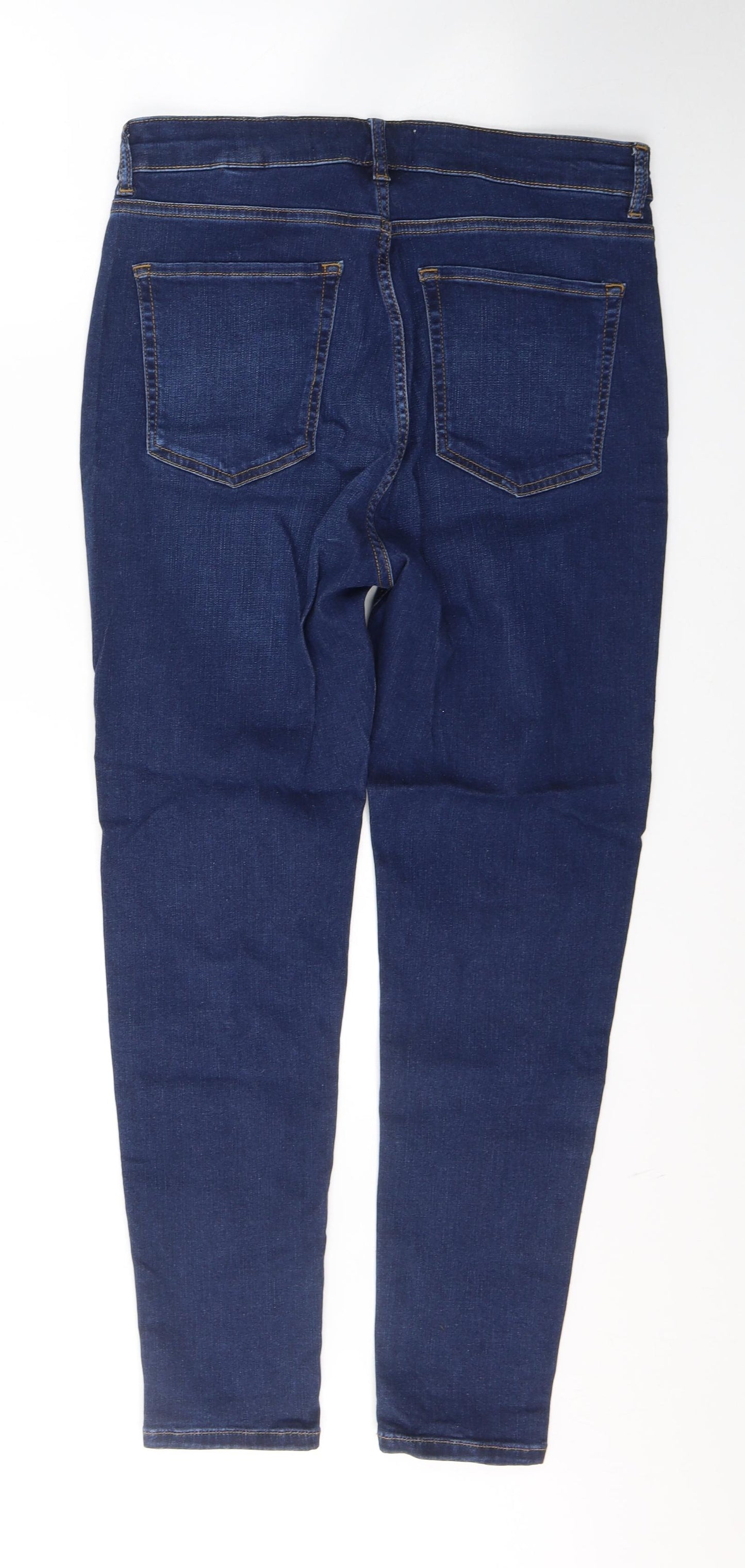 Per Una Womens Blue  Lyocell Skinny Jeans Size 14 L27 in Regular Button