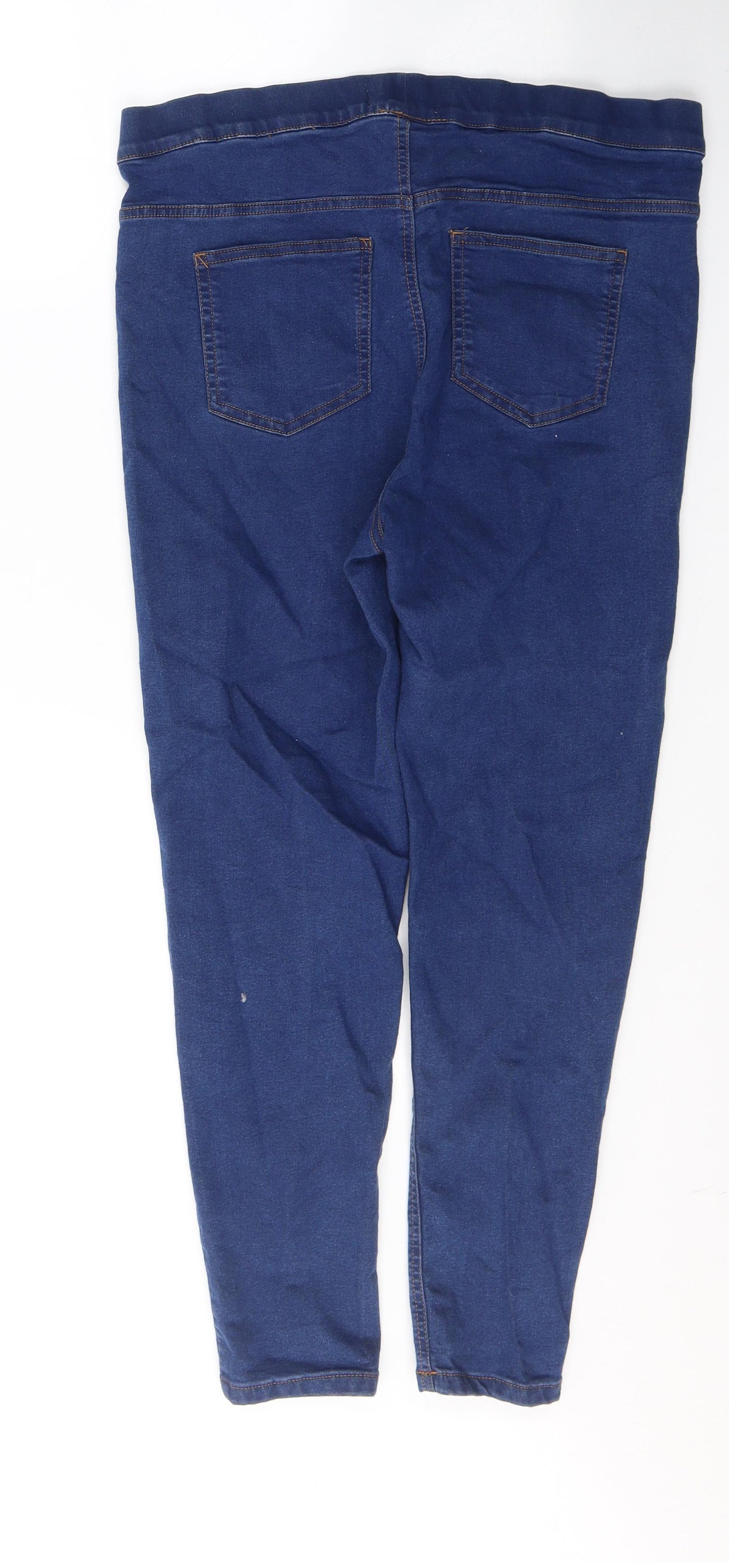 Marks and Spencer Womens Blue  Cotton Jegging Jeans Size 16 L26 in Regular