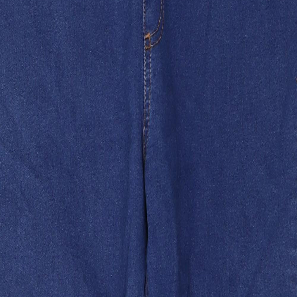 Marks and Spencer Womens Blue  Cotton Jegging Jeans Size 16 L26 in Regular