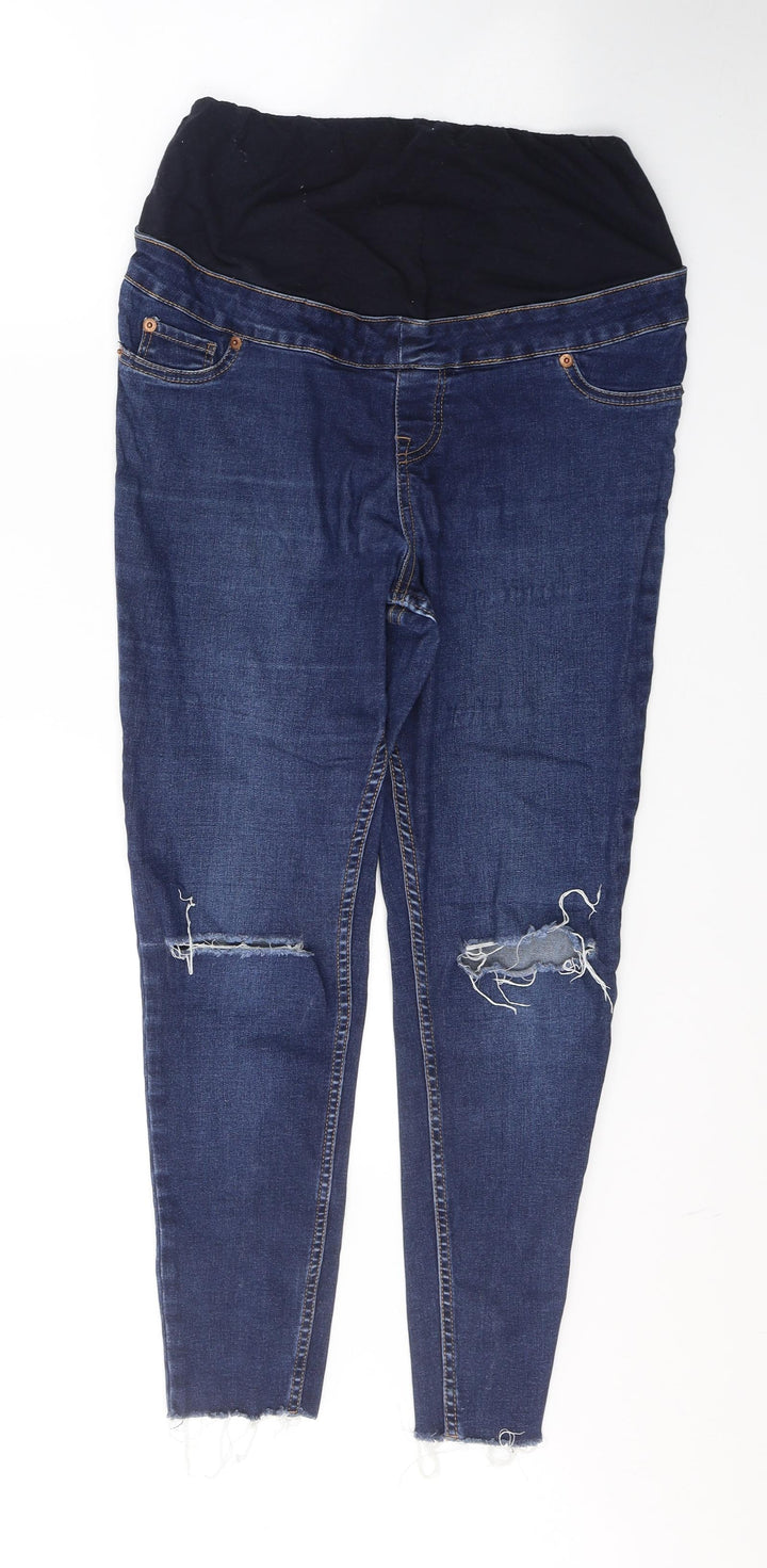 New Look Womens Blue Cotton Jegging Jeans Size 10 L25 in Regular