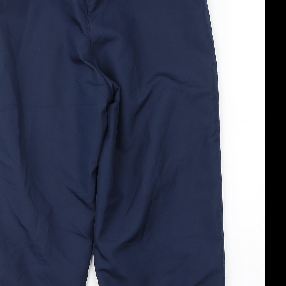 Lonsdale Womens Blue  Polyester Cropped Trousers Size M L20 in Regular Tie