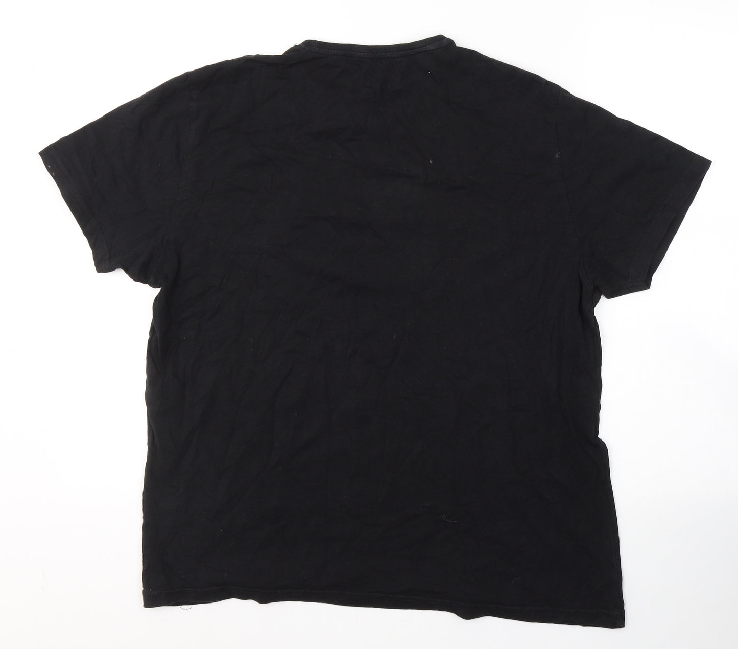 AC/DC Mens Black  Cotton  T-Shirt Size L Round Neck