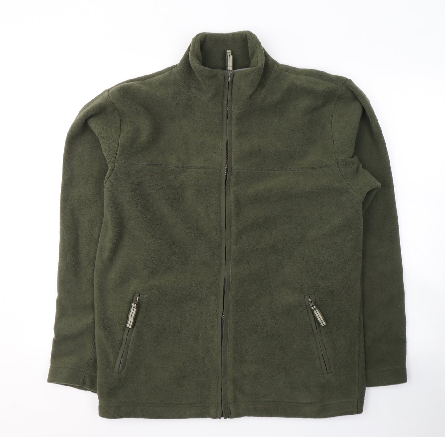 F&F Mens Green  Polyester Full Zip Sweatshirt Size M