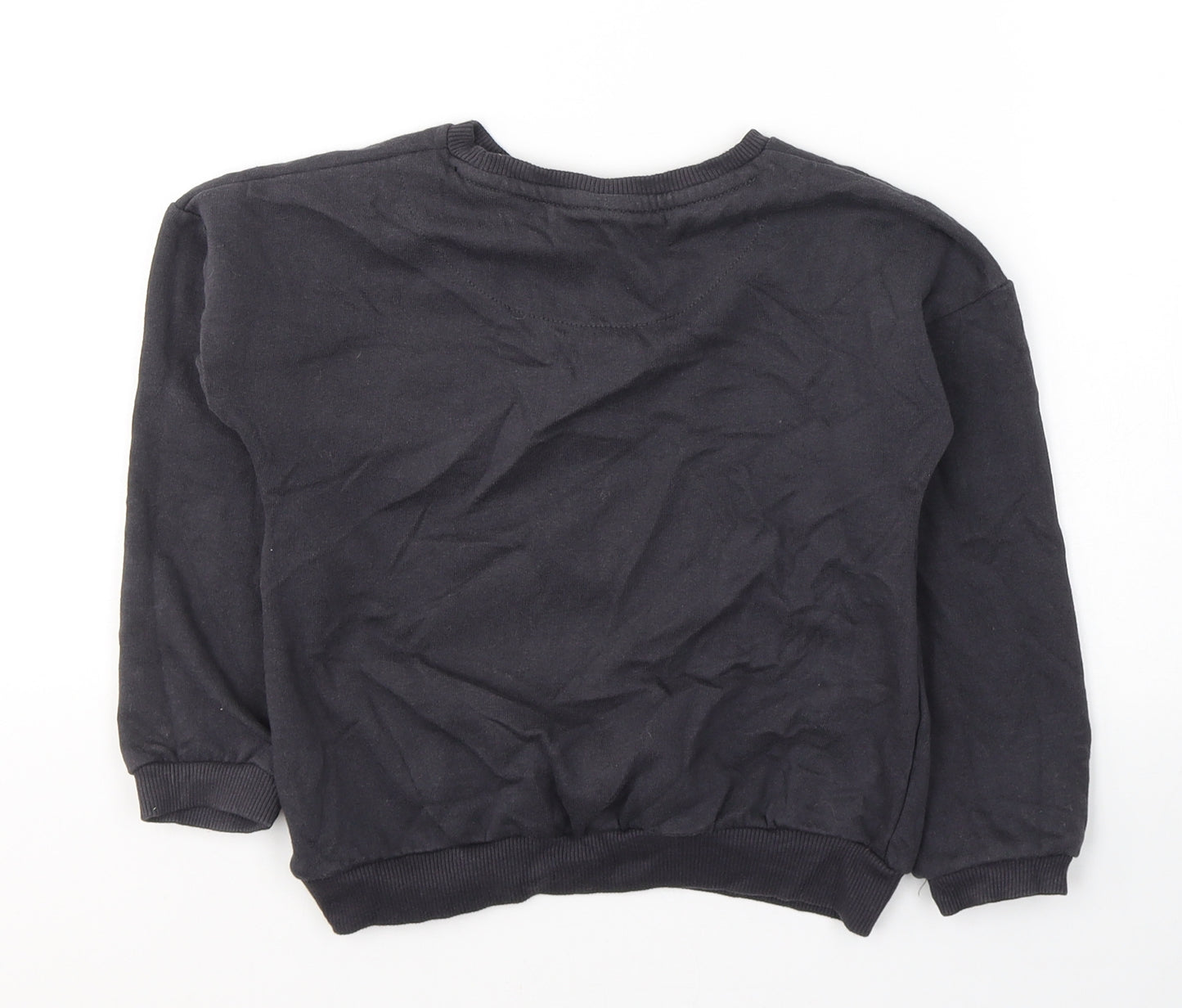 Disney Girls Black  Cotton Pullover Sweatshirt Size 5-6 Years  Pullover - Minnie Mouse