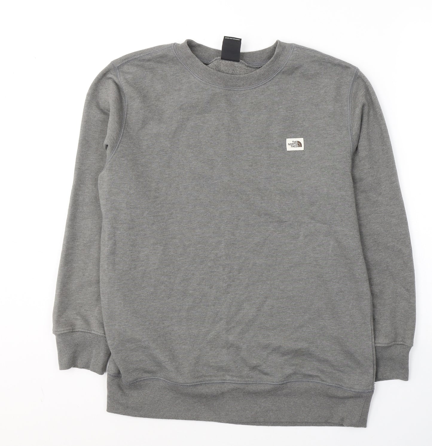 The North Face Mens Grey  Cotton Pullover Sweatshirt Size S