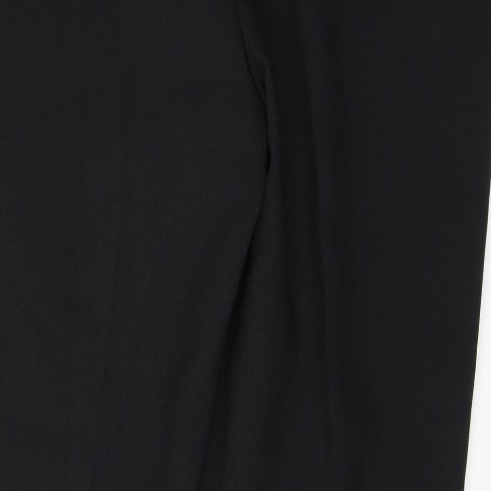 Primark Womens Black  Polyester Trousers  Size 14 L29 in Regular Button