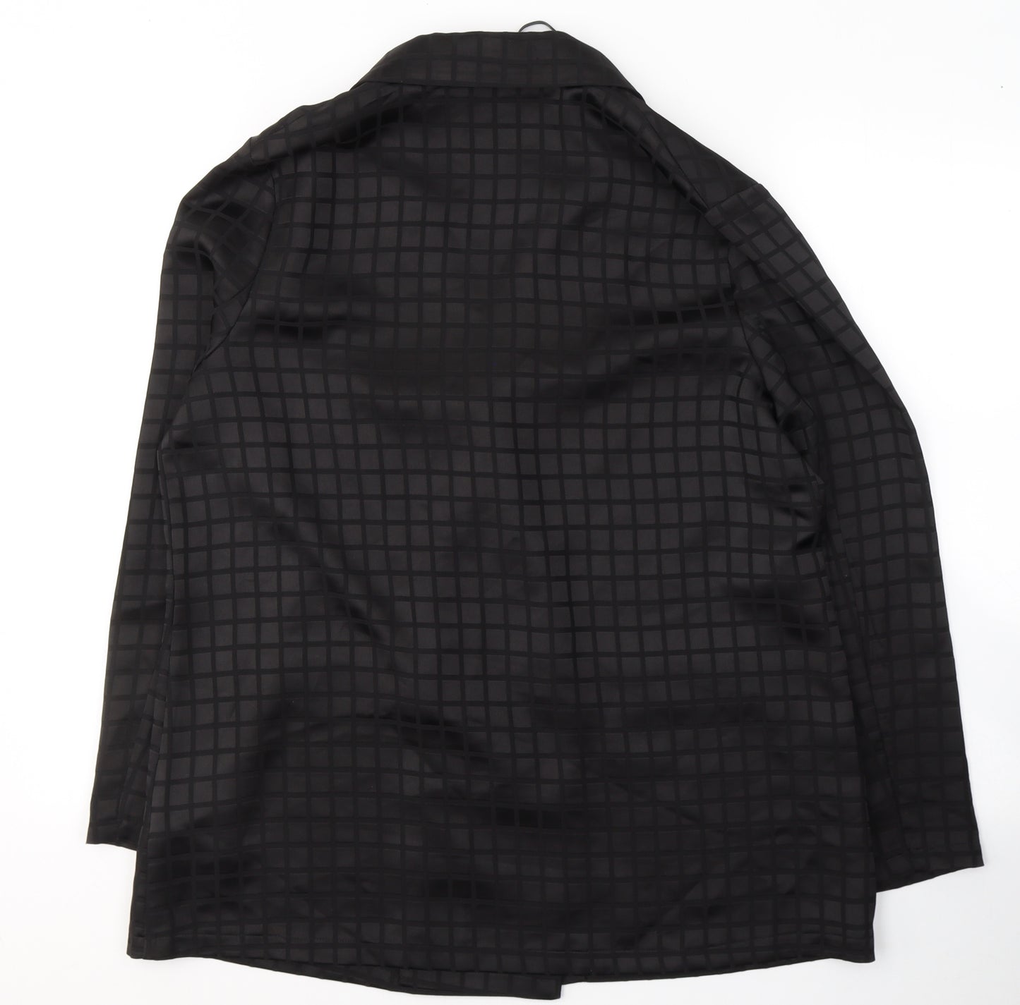 Primark Womens Black Geometric Polyester Jacket Blazer Size 14