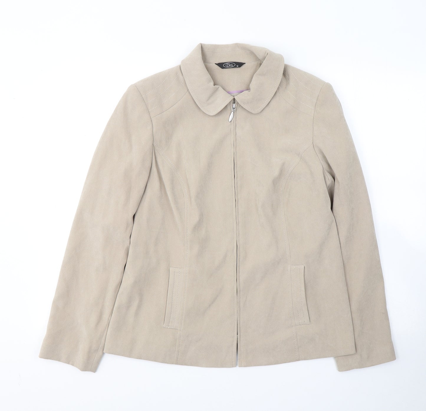 Bonmarché Womens Beige   Jacket Coat Size 14  Zip