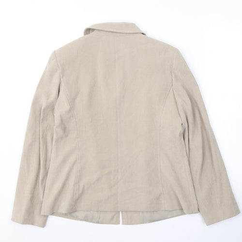 Bonmarché Womens Beige   Jacket Coat Size 14  Zip