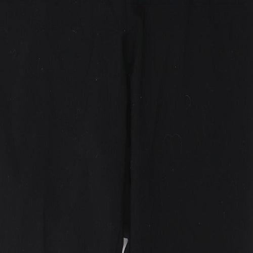 Marks and Spencer Womens Black  Polyester Trousers  Size 14 L28 in Regular Button