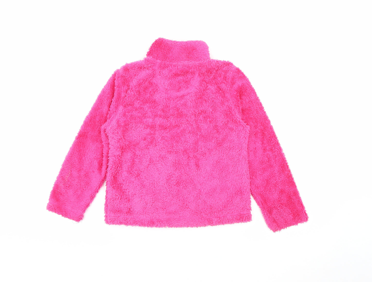 Gelert Girls Pink High Neck  Polyester Pullover Jumper Size 5-6 Years  Zip