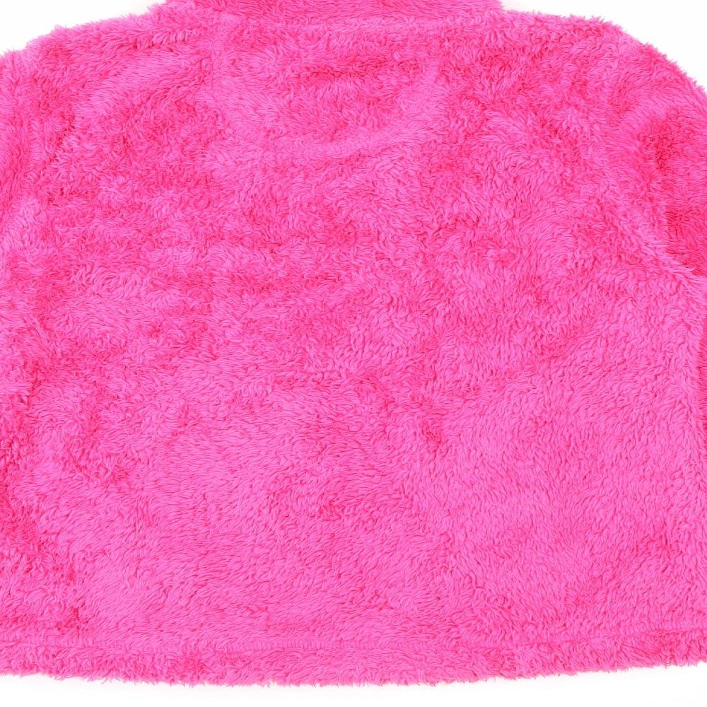Gelert Girls Pink High Neck  Polyester Pullover Jumper Size 5-6 Years  Zip