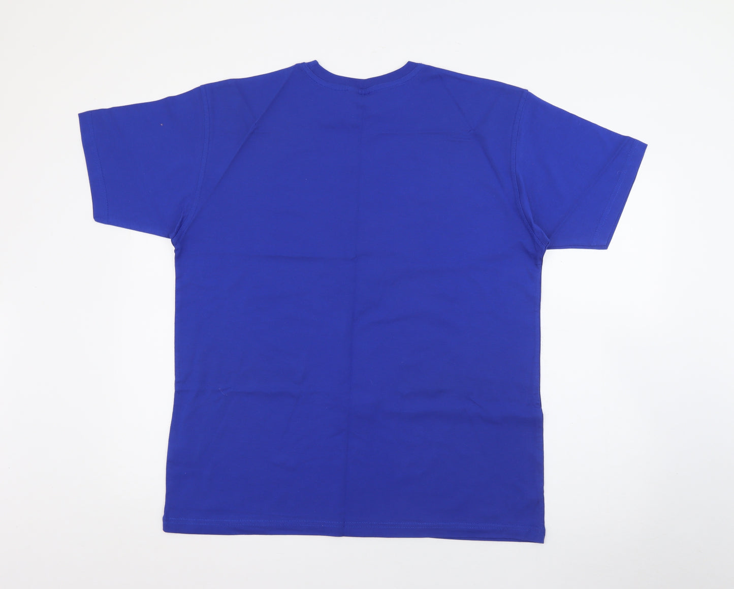 Tulchan Mens Blue  Cotton  T-Shirt Size L Crew Neck