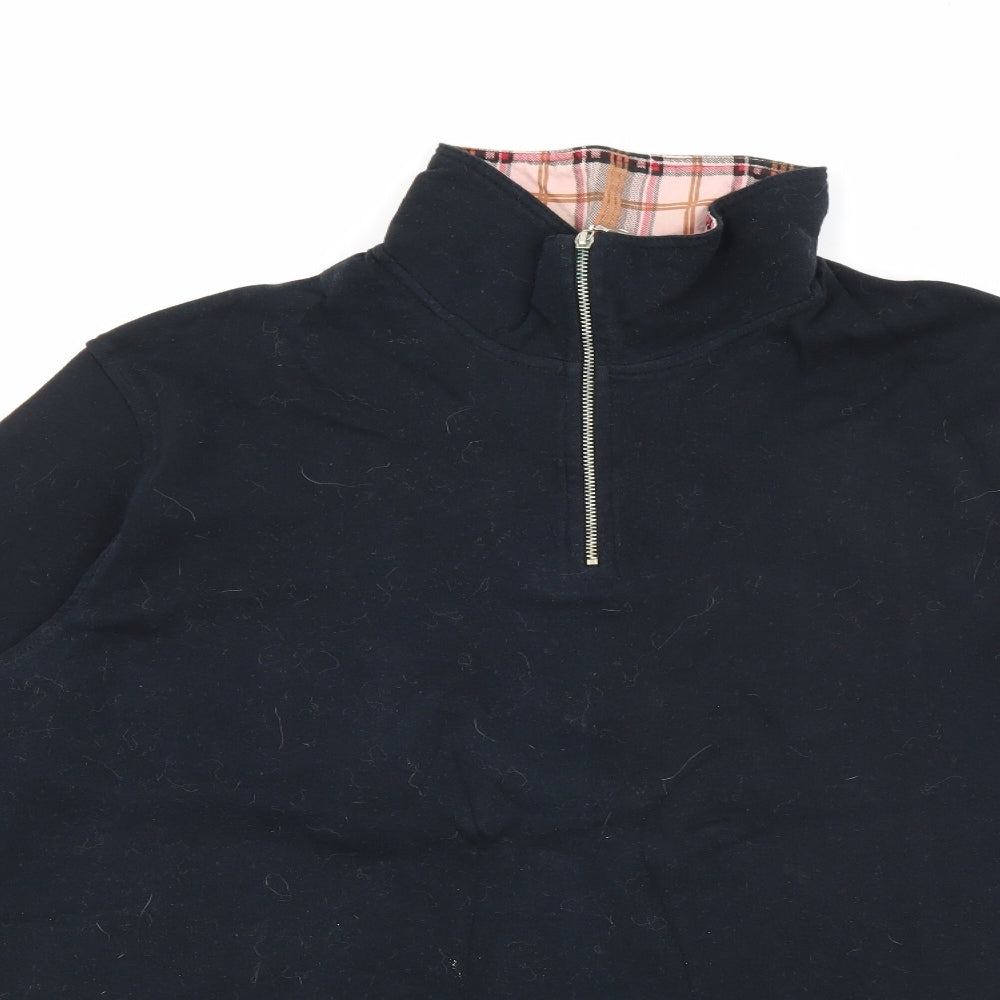 Preworn Womens Black High Neck  Cotton Pullover Jumper Size 22