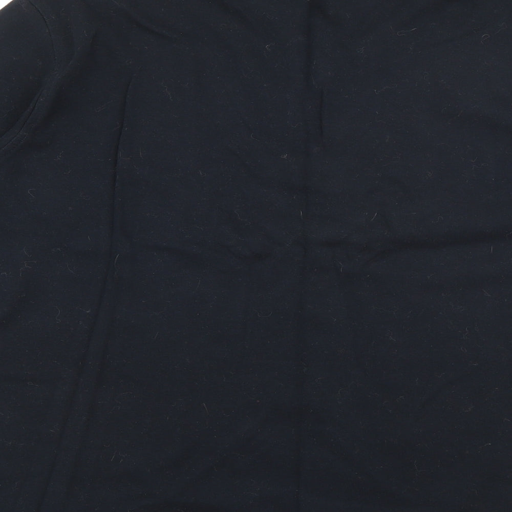 Preworn Womens Black High Neck  Cotton Pullover Jumper Size 22