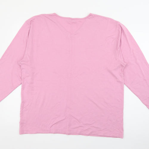 Fashion Formulas Womens Pink Crew Neck  Viscose Pullover Jumper Size 18