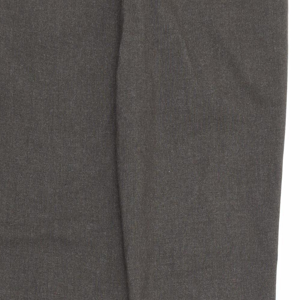 Preworn Womens Brown  Polyester Trousers  Size 34 L27 in Regular Zip