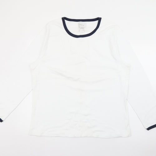 Style Inc Womens White Crew Neck  Cotton Pullover Jumper Size XL