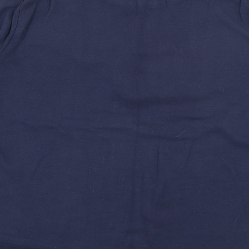 Style Inc Womens Blue Crew Neck  Cotton Pullover Jumper Size XL