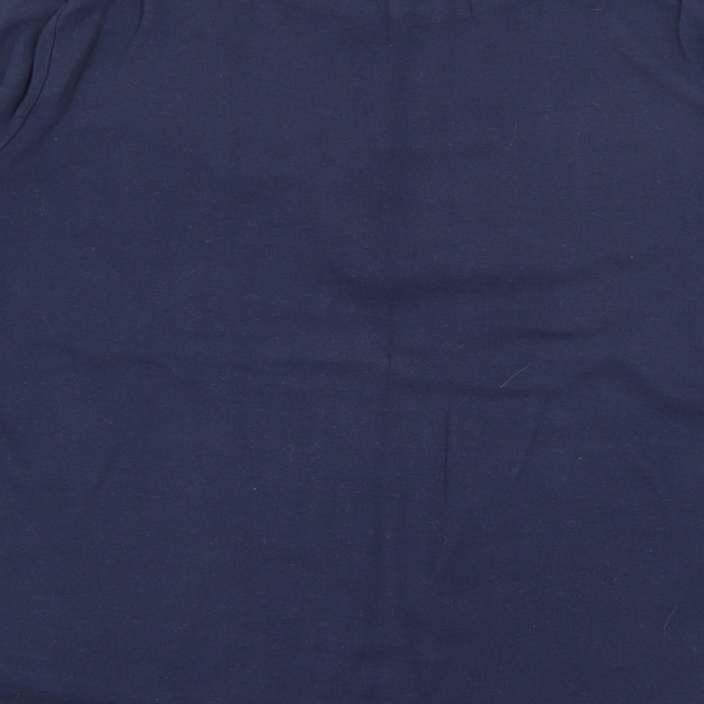 Style Inc Womens Blue Crew Neck  Cotton Pullover Jumper Size XL