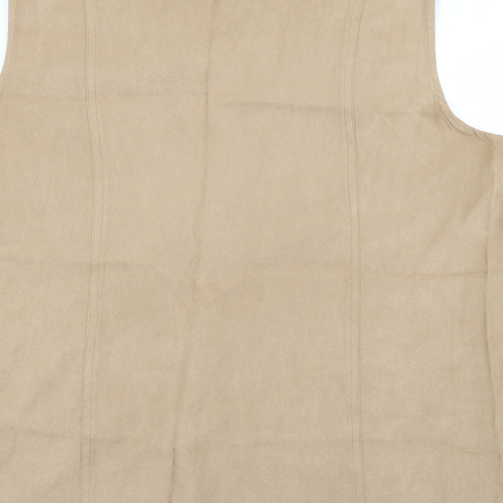 Daxon Womens Beige  Polyester Jacket Suit Waistcoat Size 20
