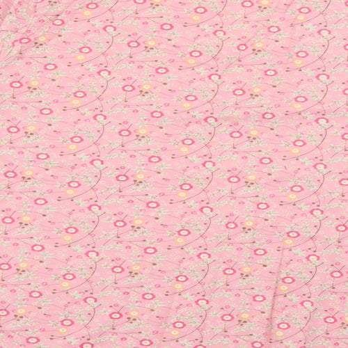 Style Inc Womens Pink Scoop Neck Floral Cotton Pullover Jumper Size L