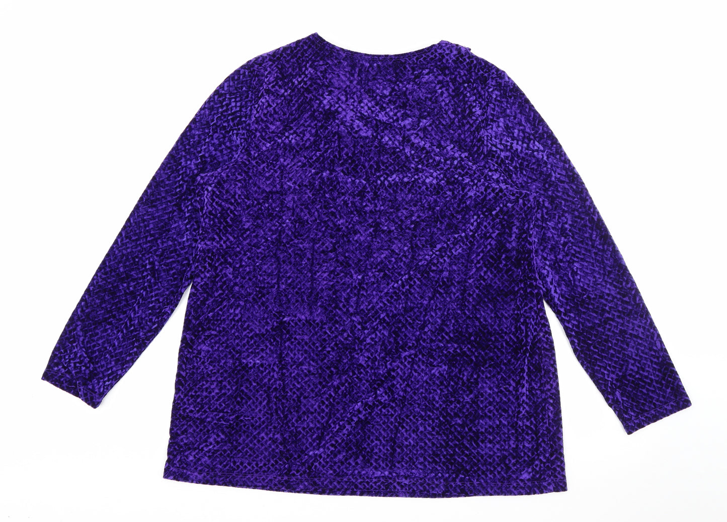 Kim & Co Womens Purple Roll Neck  Polyester Pullover Jumper Size 2XL