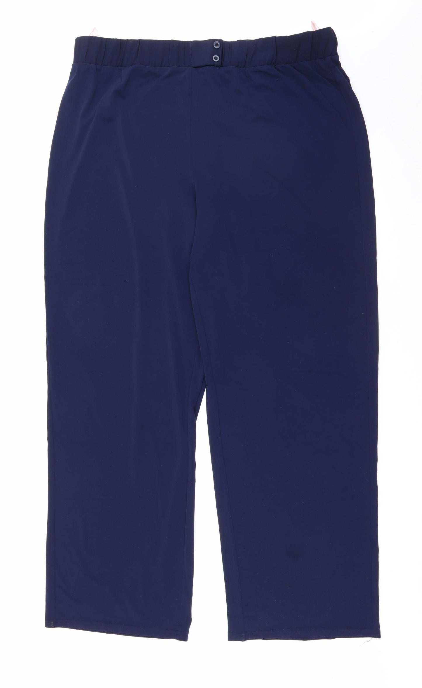 Michele Hope Womens Blue  Polyester Trousers  Size 22 L30 in Regular