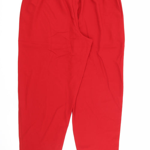 Maggie Sweet Womens Red  Polyester Trousers  Size 2XL L29 in Regular