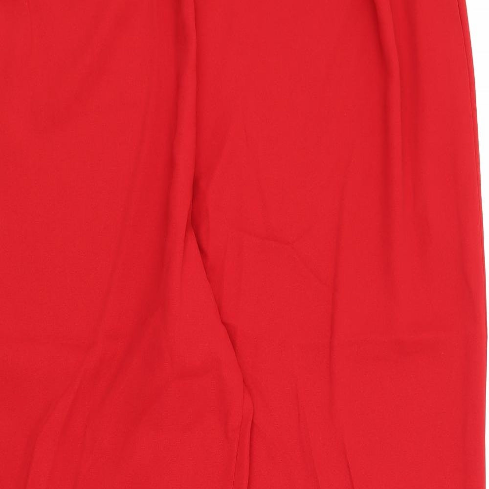 Maggie Sweet Womens Red  Polyester Trousers  Size 2XL L29 in Regular