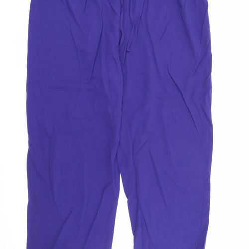 EWM Womens Blue  Polyester Trousers  Size 20 L28 in Regular