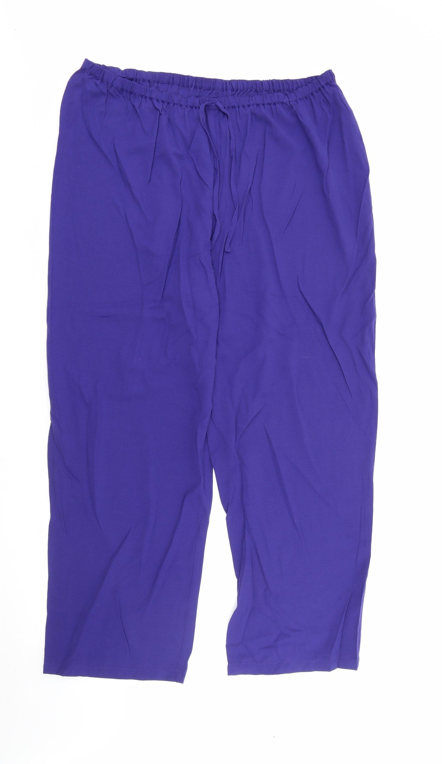 EWM Womens Blue  Polyester Trousers  Size 20 L28 in Regular