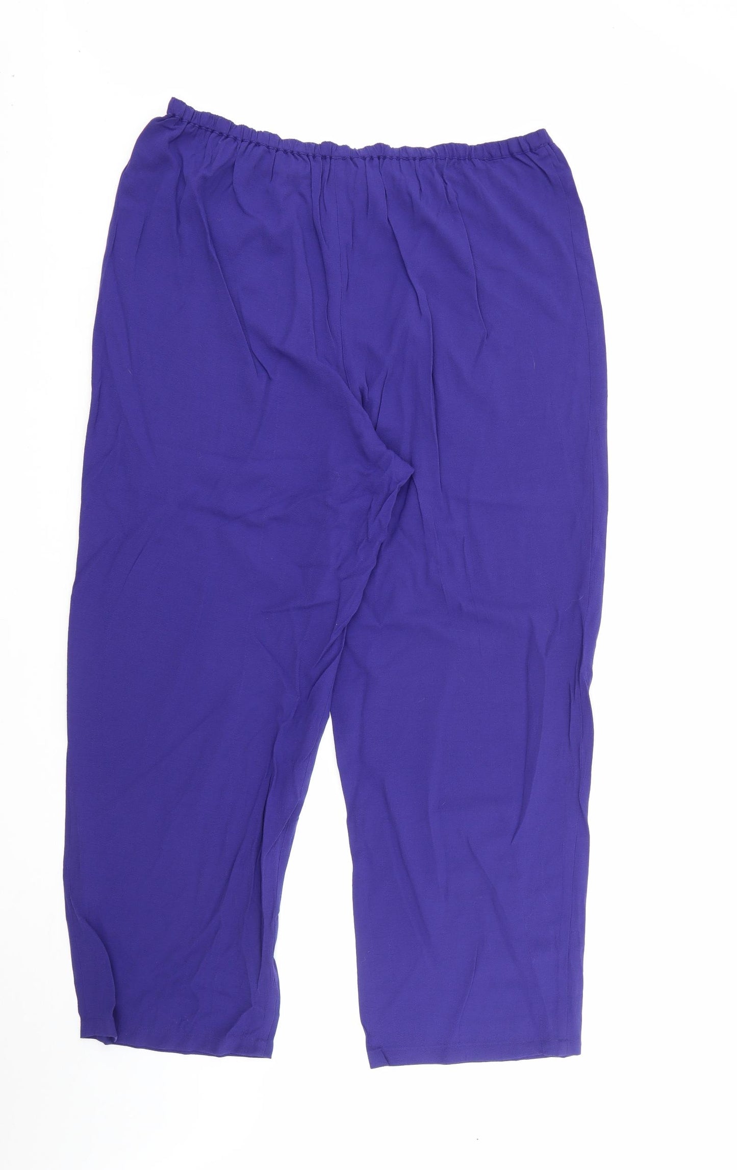 EWM Womens Blue  Polyester Trousers  Size 20 L28 in Regular
