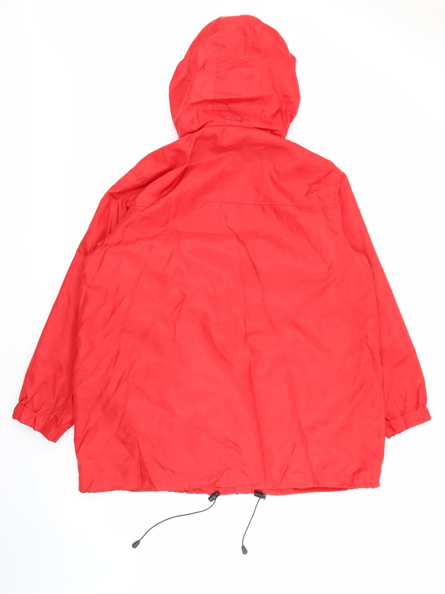 Preworn Womens Red   Rain Coat Coat Size 22  Zip