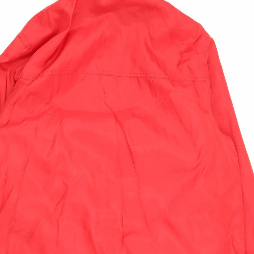 Preworn Womens Red   Rain Coat Coat Size 22  Zip