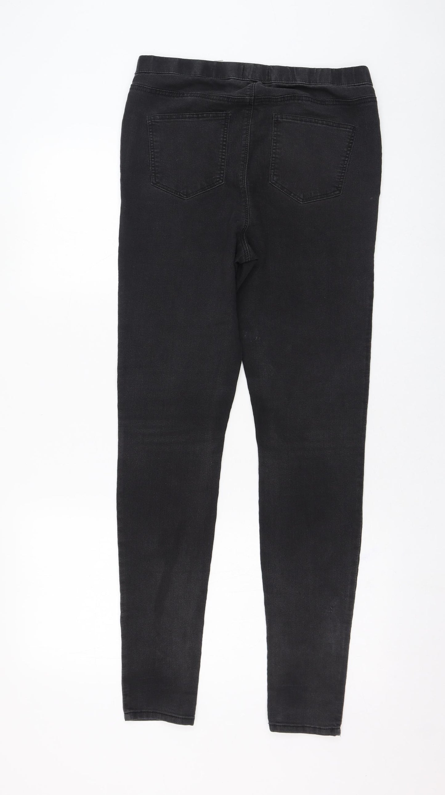 Papaya Womens Black  Cotton Jegging Jeans Size 12 L29 in Regular