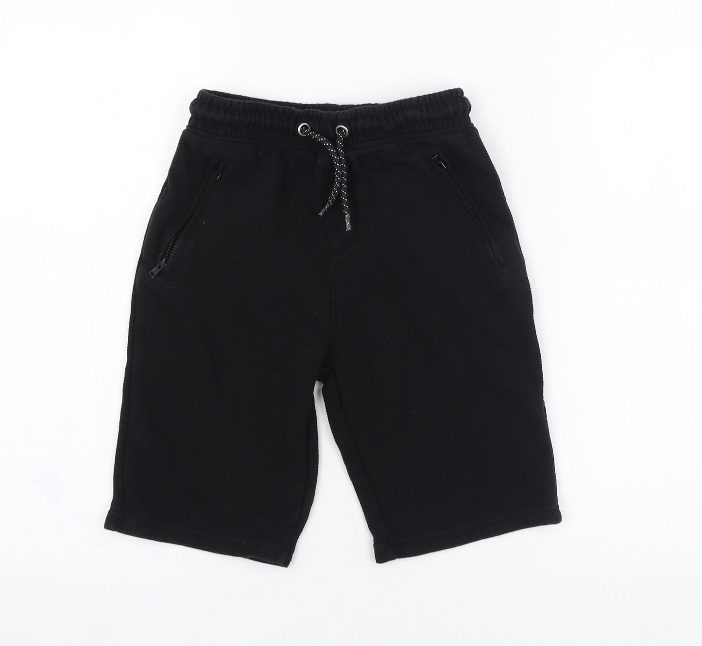TU Boys Black  Cotton Sweat Shorts Size 9 Years  Regular