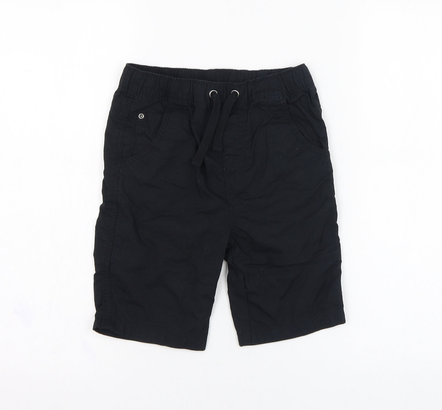 TU Boys Black  Cotton Bermuda Shorts Size 8 Years  Regular