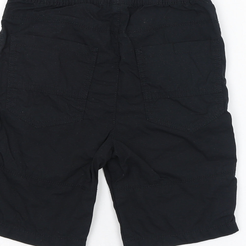 TU Boys Black  Cotton Bermuda Shorts Size 8 Years  Regular
