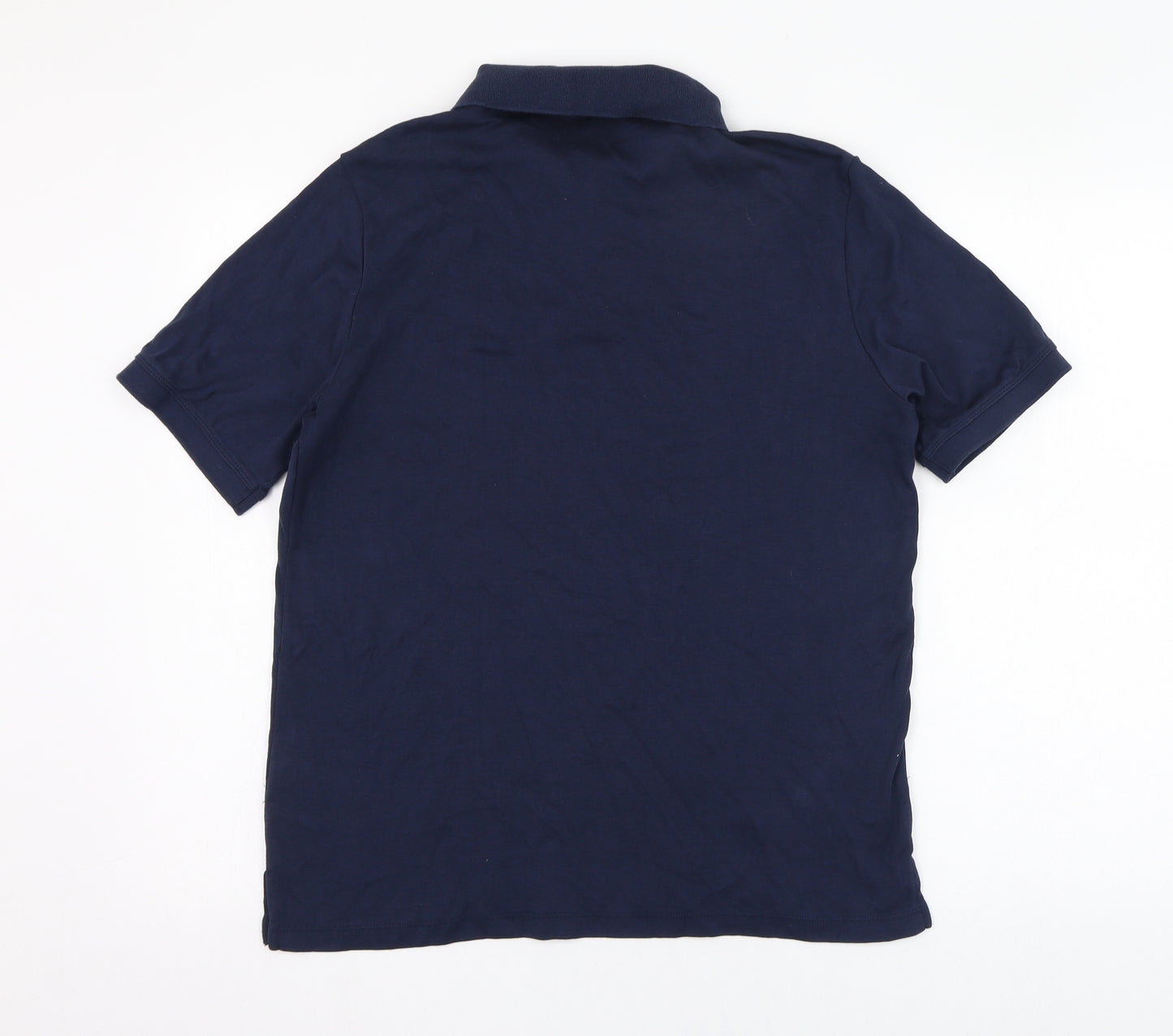 DKNY Mens Blue  Cotton  Polo Size S Collared Pullover