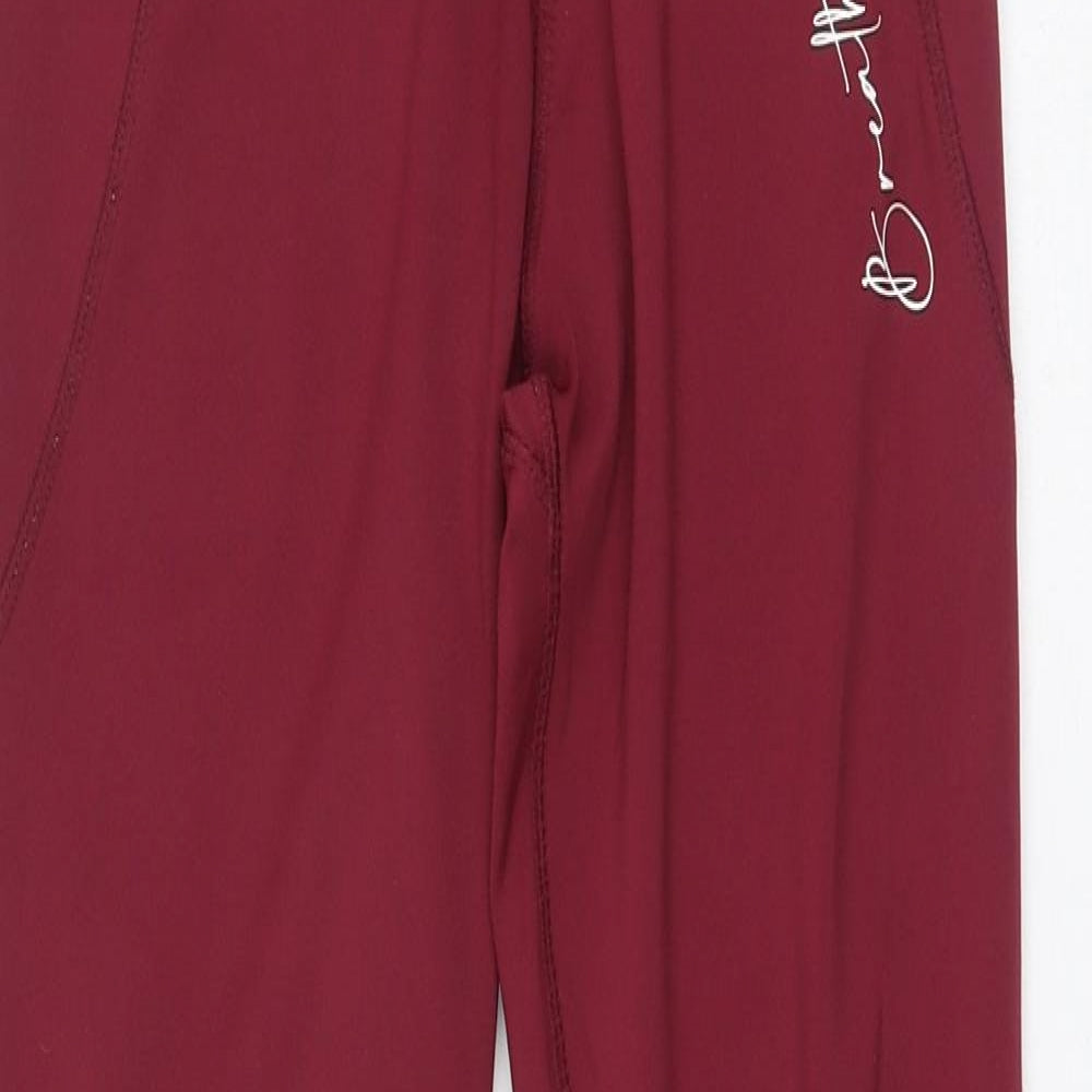 Primark Womens Red  Polyester Compression Leggings Size 6 L28 in Regular Pullover